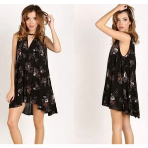 Free People Women's Snap Out Of It Tree Swing Tunic Dress Sleeveless Top Size XS